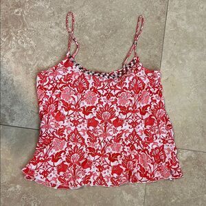 Abercrombie & Fitch Floral Red Women's Top